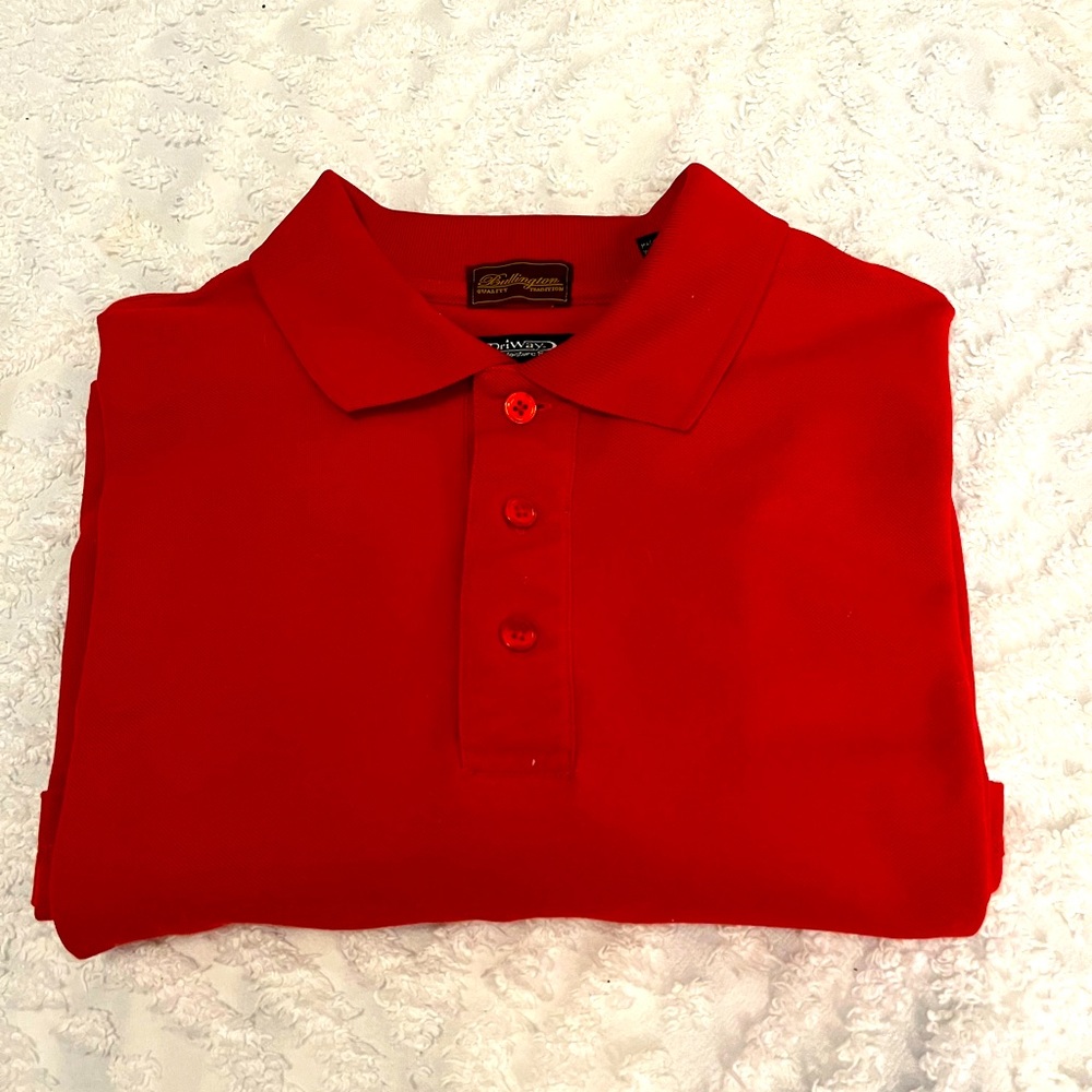 Bullington Driway size L red polo